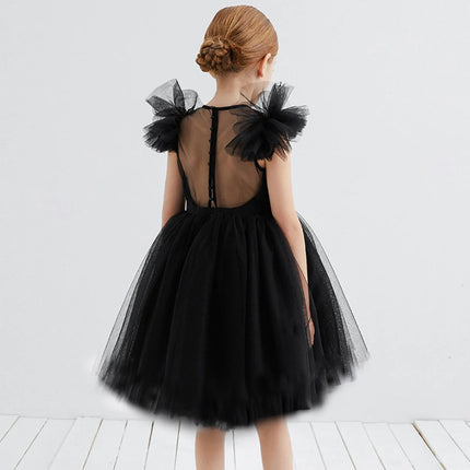Teenage Girls Dress Children's Clothing Party Elegant Princess Long Tulle Baby Girls Kids Lace Wedding Ceremony Dresses