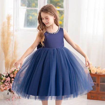 Teenage Girls Dress Children's Clothing Party Elegant Princess Long Tulle Baby Girls Kids Lace Wedding Ceremony Dresses