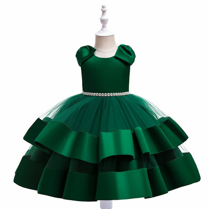Summer Kids Dress For Girls Princess Wedding Prom Gown Bow Elegant Girl Birthday Party Dresses Children Christmas Costumes 3-10Y