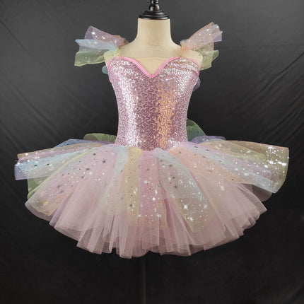 Summer Ballet Skirt Girl Dress Kids Outfit Vestidos Tutu Girls Dresses Dance Costume Baby Clothing Ballerine Children's Day