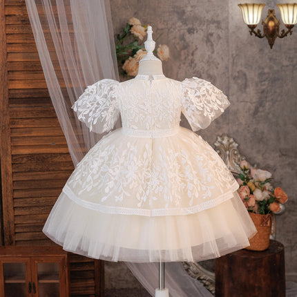 Summer Flower Party Girls Dress Elegant Tulle Bridesmaids Birthday Princess Dresses Girl Gala Wedding Pageant Prom Gown Vestidos