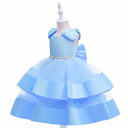 Summer Kids Dress For Girls Princess Wedding Prom Gown Bow Elegant Girl Birthday Party Dresses Children Christmas Costumes 3-10Y