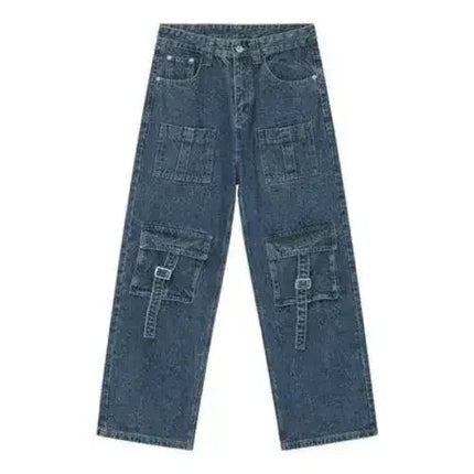 Mid Rise Men's Jeans with Cargo Pockets