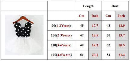 Baby Girls Dresses Cartoon Mouse Dot Backless Wedding Tutu Princess Dress Toddler Clothes Girl Vest Dress Children Clothing A020