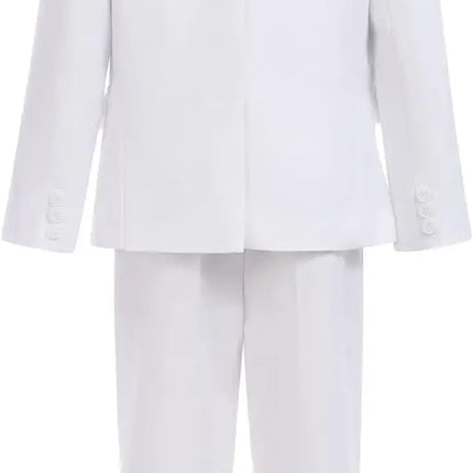 Boys White Baptism Sping Host Piano Performance Suit Children Birthday Ceremony Costume Teenager Kids Wedding Party Dress
