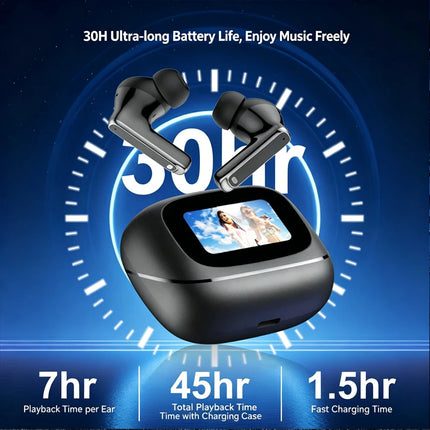 Lenovo TOUR PRO6 Touch Multi Functional Screen Long-lasting Battery Life TWS Wireless ANC Noise Cancelling Enc Heavy Bass Earbud