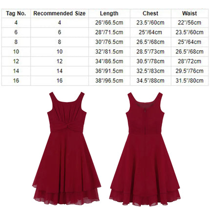 Shiny Rhinestone Chiffon Party Dress for Kids Girls Elegant Princess Birthday Formal Wedding Gown Sleeveless Knee-length Dresses