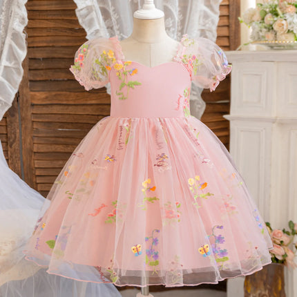 Toddler Baby Girl Fairy Dress Princess 1-5 Y Newborn Birthday Party Flower Dress Wedding Tulle Tutu Vestidos Kids Girls Costumes