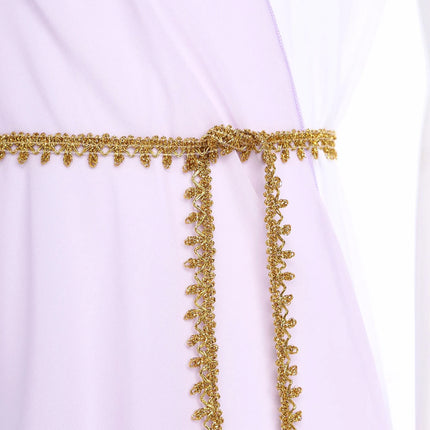 Kids Girls Ancient Greek Toga Costume Halloween Party Roman Goddesses Princess Cosplay Fancy Dress Tulle Church Robe with Belt