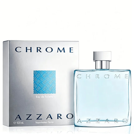 Azzaro Chrome EDT 3.3oz, Luxury Men's Perfume with Refreshing Aquatic Aroma, Long Lasting Fragrance, Ideal Gift for Father Brother on Birthday & Graduation