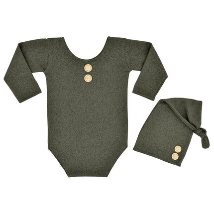 Newborn Photography Props Baby Outfits Jumpsuit Set Baseball Hat Baby Studio Shooting Photo Accessories Clothing