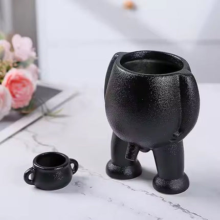 Funny Peeing Vase Planter: A Whimsical Decor Piece for Your Home or Garden. Ideal for Succulents and Makes a Great Novelty Gift!
