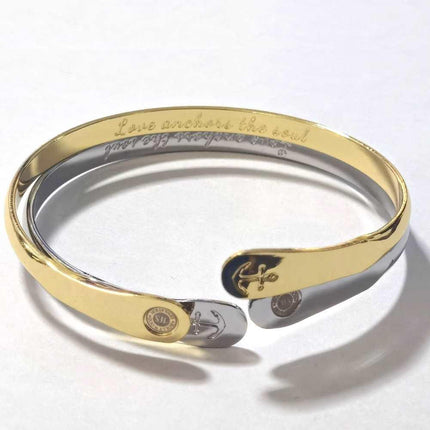 Anchor Bracelet Engraved Bracelets Love Anchors the Soul Anchor Bracelet
