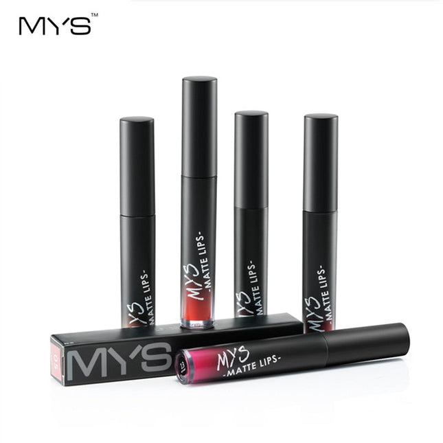 MYS Brand Makeup Matte Liquid Lipstick Tint Waterproof Make Up Long Lasting Lip Stick Nude Lip Gloss Cosmetics Batom