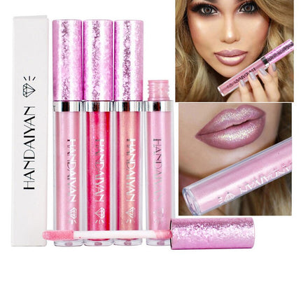 Makeup Diamond Shine Metallic Lipstick Charming Long Lasting Tattoo Liquid Glitter Powder Lipgloss Cosmetics