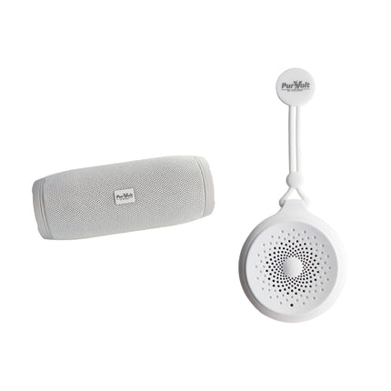 Pursonic Peak Wireless Speaker & Pursonic Waterproof Wireless Speaker Bundle – 360° Hi-Res Sound Anywhere, Anytime