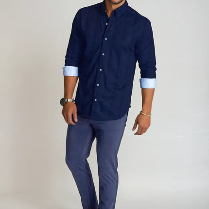 Moody Blues Plaid Long Sleeve Tech Shirt