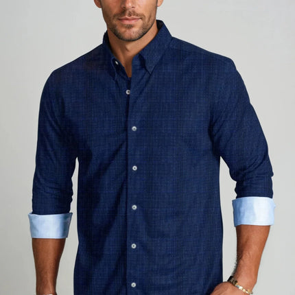Moody Blues Plaid Long Sleeve Tech Shirt