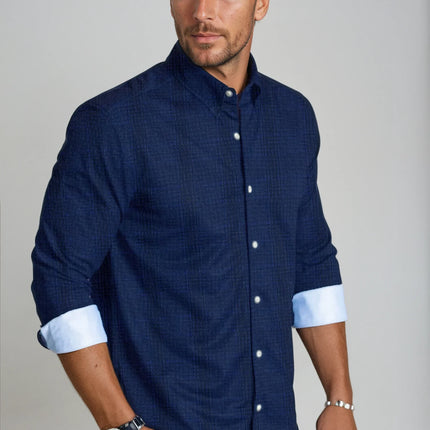 Moody Blues Plaid Long Sleeve Tech Shirt