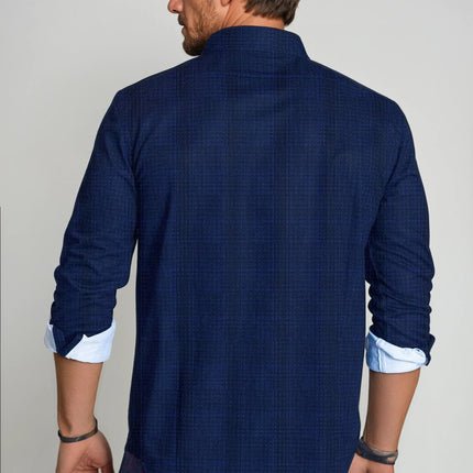 Moody Blues Plaid Long Sleeve Tech Shirt