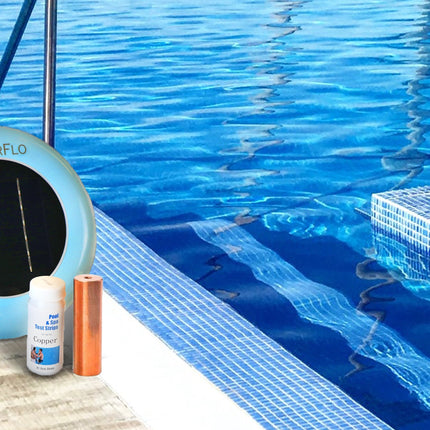 CopperFlo Solar Pool Ionizer (Up to 45K Gallons) | Inground & Above Ground Pools | Lifetime Replacement Program