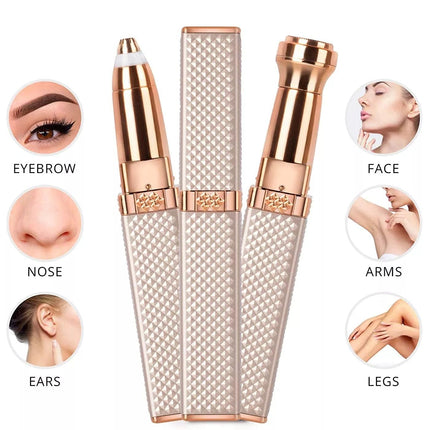 4-In-1 Lipstick Shaver Electric Eyebrow Trimmer Women's Shaving Instrument Eyebrow Trimmer Multi-Function Rechargeable Shaving