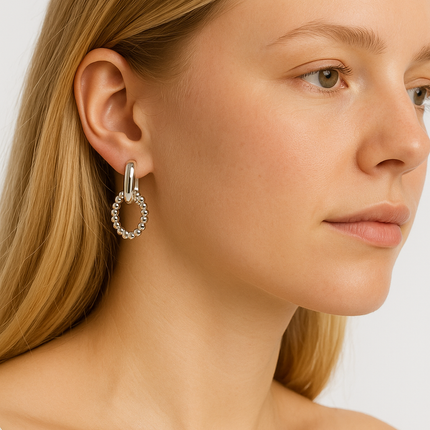 Elegant Link Drop Earrings