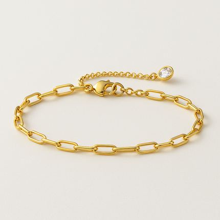 Elegant Paperclip Link Bracelet