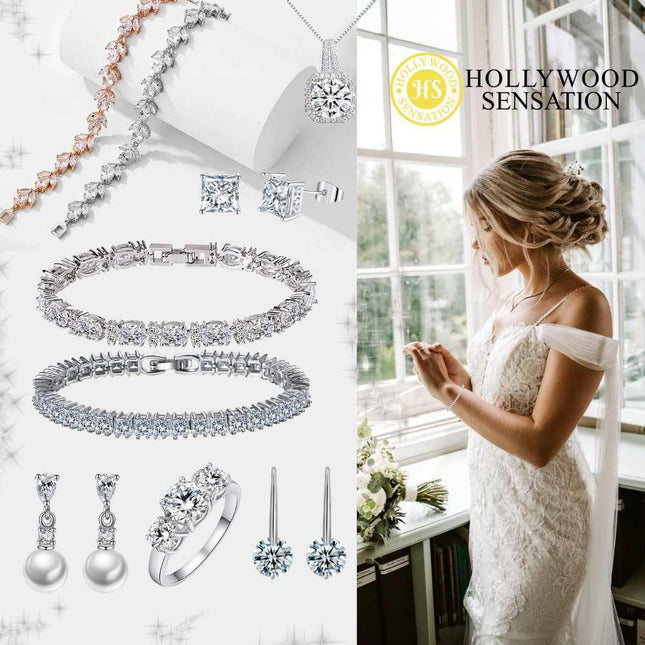 Faux Pearl Necklace and Earring Set-Pearl Necklace Set-Bridal Jewelry Sets