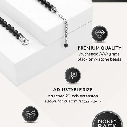 Black Onyx Beaded Necklace