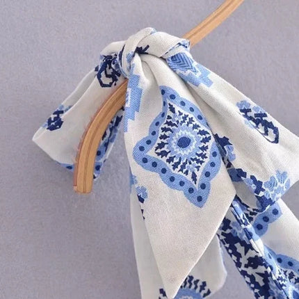 Blue Floral Embroidey Summer Beach Dress Women Casual Holiday Bohemian Dress Boho Sundress Maxi Long Vestidos Fashion Clothes