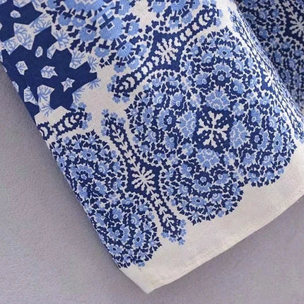 Blue Floral Embroidey Summer Beach Dress Women Casual Holiday Bohemian Dress Boho Sundress Maxi Long Vestidos Fashion Clothes
