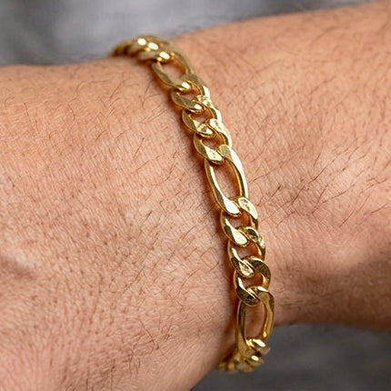 Set - Bracelet and necklace curb chain set silver or gold stainless steel waterproof jewelry for man boy christian jewelry jewellery