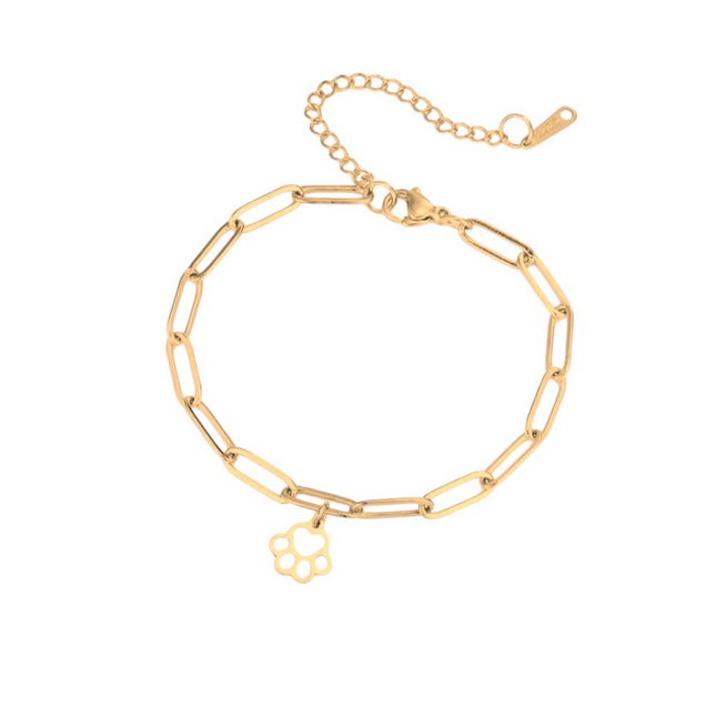 LoyalPrint Delicate Paw Print Link Bracelet