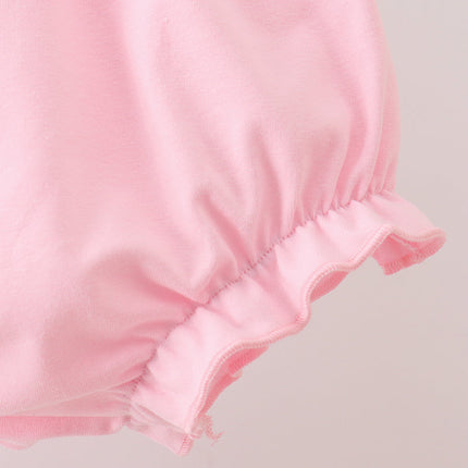 Pink Pencil ABC embroidery gingham bloomer set