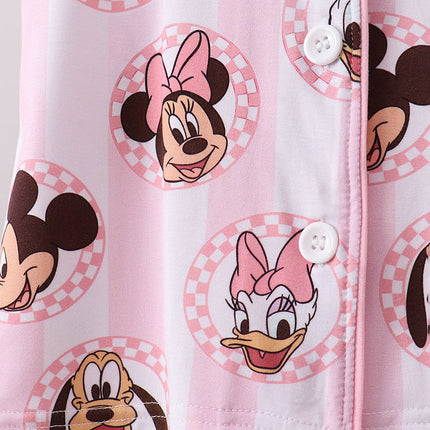 Pink character bamboo pocket pajama set