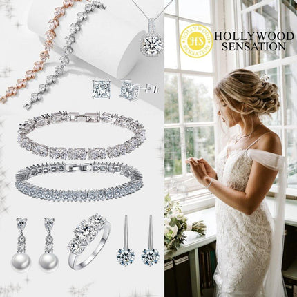 Marquise Cubic Zirconia Tennis Bracelet with AAA+ Cubic Zirconia