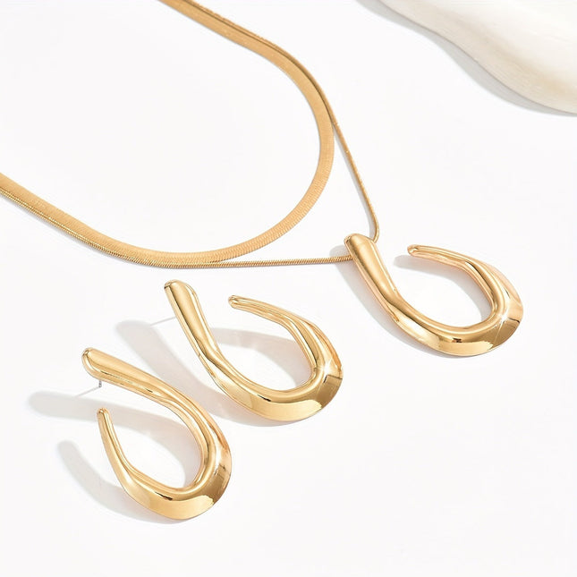 Women's Cold Style Gold Irregular Fashion Geometry Pattern Necklaces