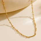 Twisted Flower Necklace-Gold X1384