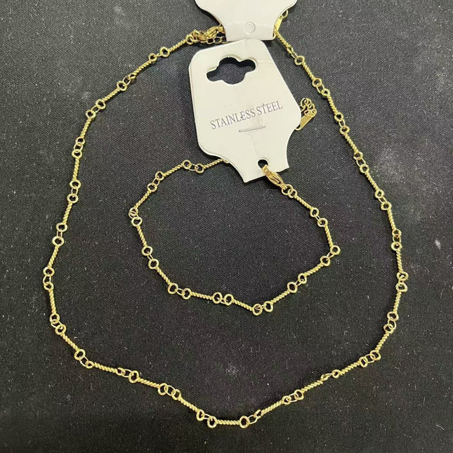 Women's Chain Simple Personality Fashionable Golden Jewelry Set
