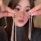 Es-0184 Long Tassel Ear Clips