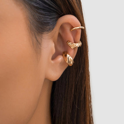 Glossy Surface Water Drop Beanie Personality Geometry Simple Earrings