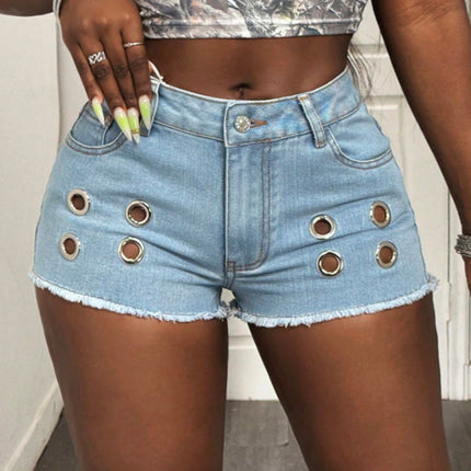 Women Clothing Sexy Tight Denim Shorts