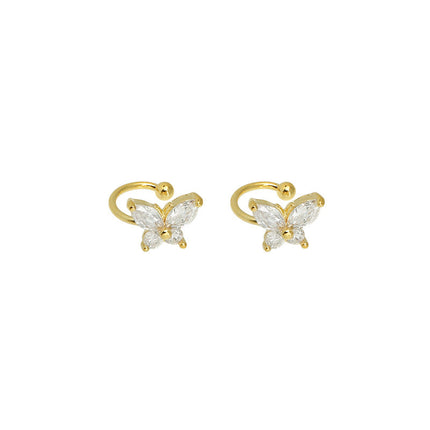 Refined Zircon Butterfly Female Light Luxury Ear Clip