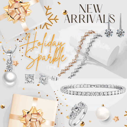 Oval Link Bracelet with White Diamond Cubic Zirconia
