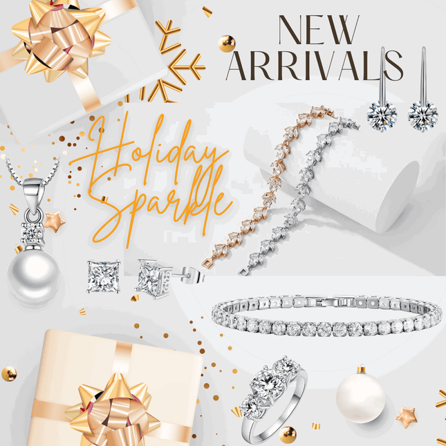 Oval Link Bracelet with White Diamond Cubic Zirconia