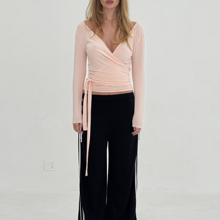 BOW JOGGER IN JERSEY BLACK