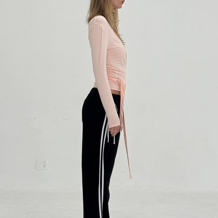 BOW JOGGER IN JERSEY BLACK