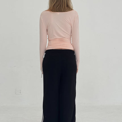 BOW JOGGER IN JERSEY BLACK