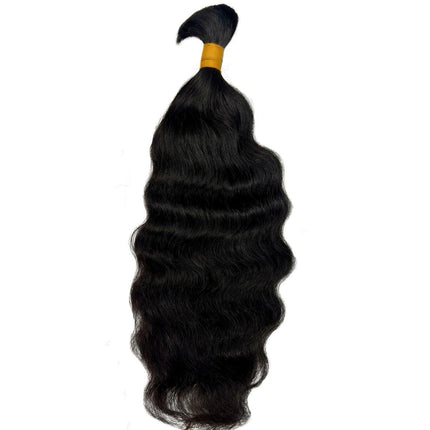 Raw Indian Curly Bulk 100% Human Braiding Hair